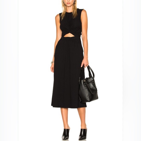 ALEXANDER WANG Cotton Jersey Twist Front Muscle Dress Medium - Picture 1 of 13